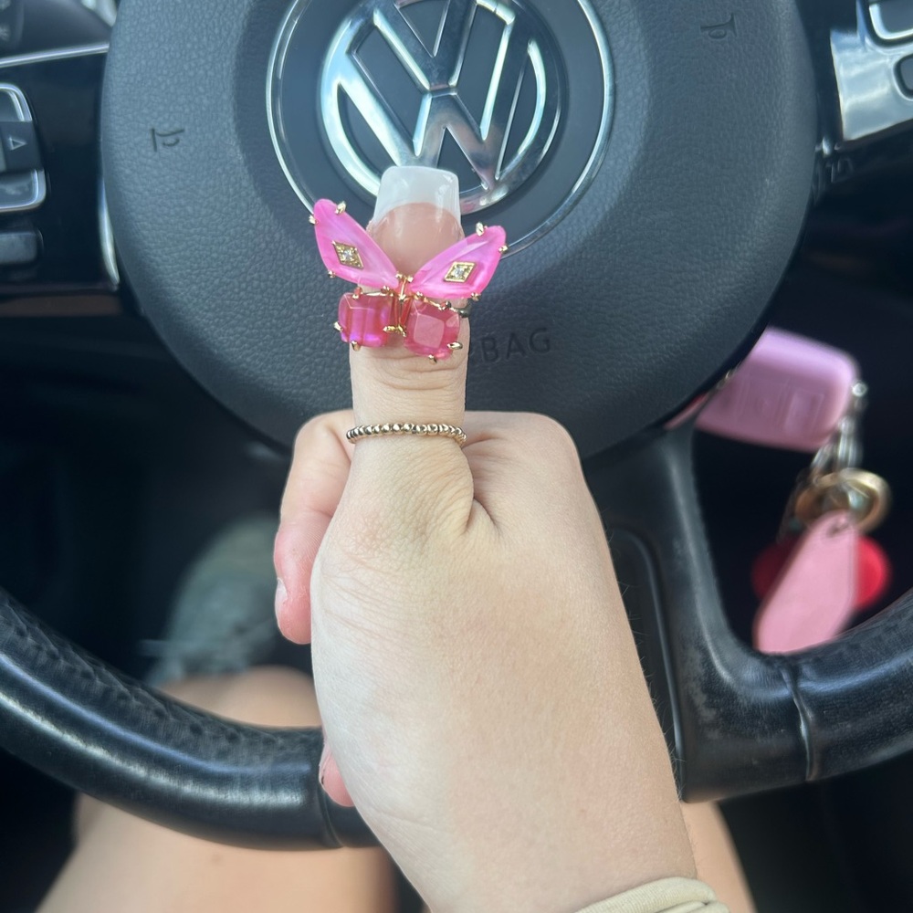 Kendra Scott Pink Butterfly Ring